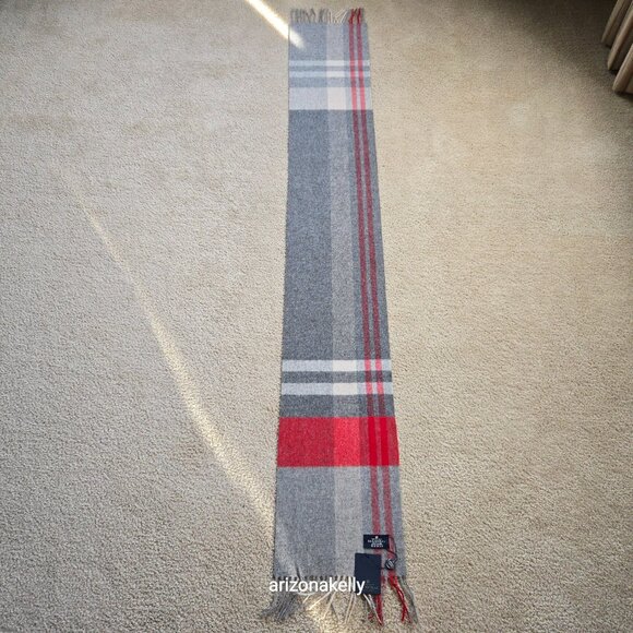NWT Balmoral Lambswool Scarf Grey Check (Johnston) Scotland - Picture 8 of 10